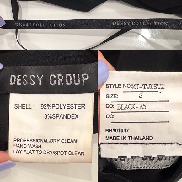 Dessy Group Maracaine Jersey Twist Wrap Convertible Cocktail Dress in Black - Picture 5 of 16